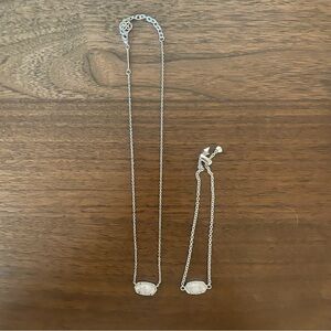 Kendra Scott Elisa Set in Silver Rose Quartz